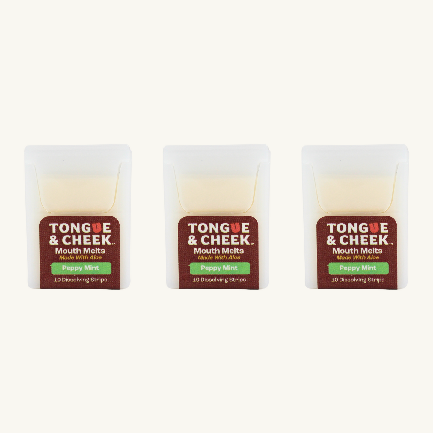 Tongue and Cheek Peppy Mint Mouth Melts: Refresh Breath, Soothe Mouth, Palate Cleanse
